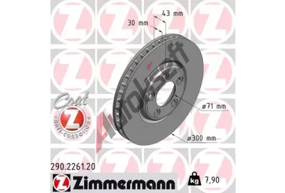 ZIMMERMANN Brzdov kotou COAT Z - 300 mm ZIM 290.2261.20, 290.2261.20