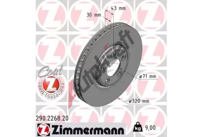 ZIMMERMANN Brzdov kotou COAT Z - 320 mm ZIM 290.2268.20, 290.2268.20