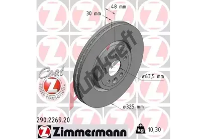 ZIMMERMANN Brzdov kotou COAT Z - 325 mm ZIM 290.2269.20, 290.2269.20
