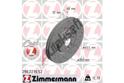 ZIMMERMANN Brzdov kotou SPORT COAT Z - 350 mm ZIM 290.2270.52, 290.2270.52