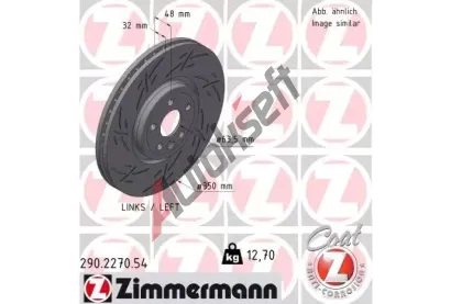 ZIMMERMANN Brzdov kotou BLACK Z 350 mm ZIM 290.2270.54, 290.2270.54