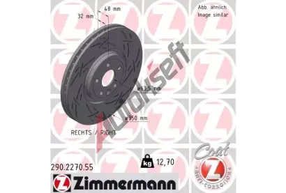 ZIMMERMANN Brzdov kotou BLACK Z 350 mm ZIM 290.2270.55, 290.2270.55