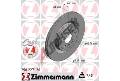 ZIMMERMANN Brzdov kotou COAT Z - 325 mm ZIM 290.2271.20, 290.2271.20