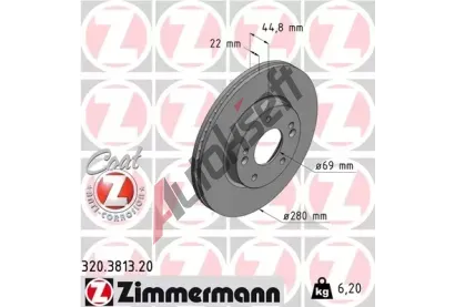 ZIMMERMANN Brzdov kotou COAT Z - 280 mm ZIM 320.3813.20, 320.3813.20