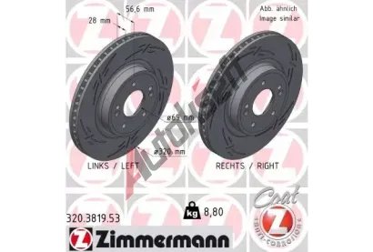 ZIMMERMANN Brzdov� kotou� BLACK Z - 320 mm ZIM 320.3819.53, 320.3819.53