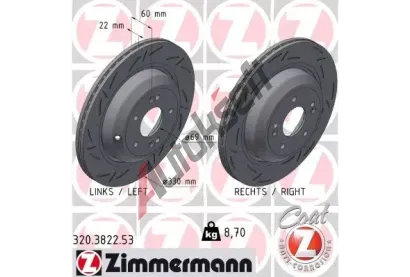 ZIMMERMANN Brzdový kotouč BLACK Z - 330 mm ZIM 320.3822.53, 320.3822.53 ZIMMERMANN Brzdový kotouč BLACK Z - 330 mm ZIM 320.3822.53, 320.3822.53