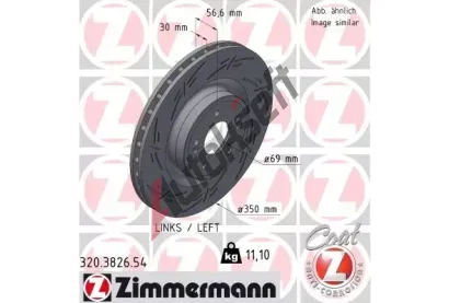 ZIMMERMANN Brzdov kotou BLACK Z - 350 mm ZIM 320.3826.54, 320.3826.54