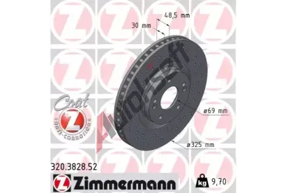 ZIMMERMANN Brzdov kotou SPORT Z - 325 mm ZIM 320.3828.52, 320.3828.52