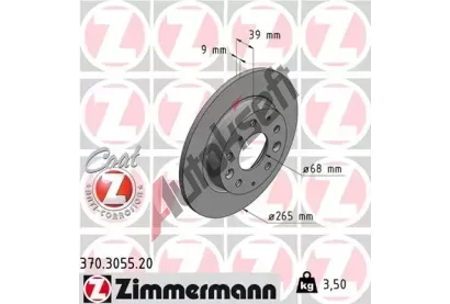 ZIMMERMANN Brzdov kotou COAT Z - 265 mm ZIM 370.3055.20, 370.3055.20