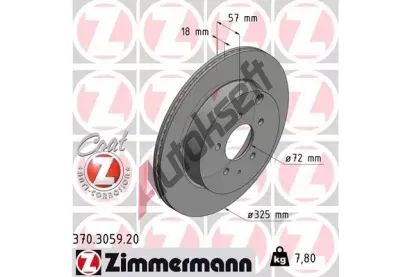 ZIMMERMANN Brzdov kotou COAT Z - 325 mm ZIM 370.3059.20, 370.3059.20