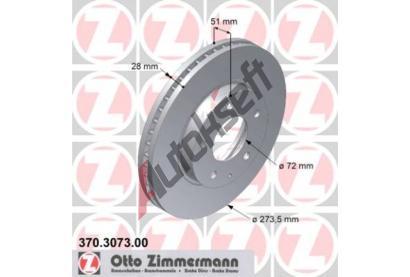 ZIMMERMANN Brzdov kotou - 274 mm ZIM 370.3073.00, 370.3073.00