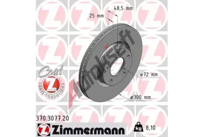 ZIMMERMANN Brzdov kotou COAT Z - 300 mm ZIM 370.3077.20, 370.3077.20