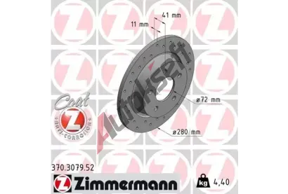 ZIMMERMANN Brzdov kotou SPORT COAT Z - 280 mm ZIM 370.3079.52, 370.3079.52