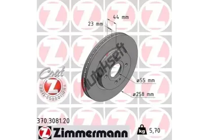 ZIMMERMANN Brzdov� kotou� COAT Z - 258 mm ZIM 370.3081.20, 370.3081.20
