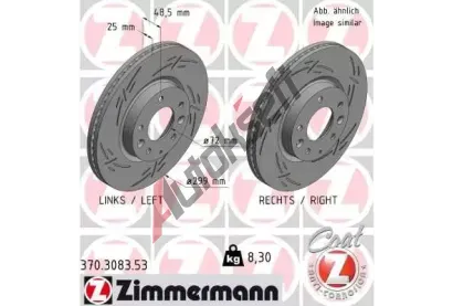 ZIMMERMANN Brzdov kotou BLACK Z - 299 mm ZIM 370.3083.53, 370.3083.53