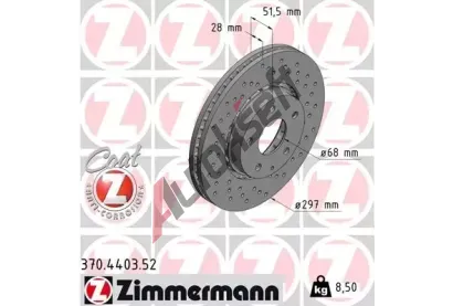 ZIMMERMANN Brzdov kotou SPORT COAT Z - 297 mm ZIM 370.4403.52, 370.4403.52