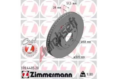 ZIMMERMANN Brzdov kotou COAT Z - 320 mm ZIM 370.4405.20, 370.4405.20