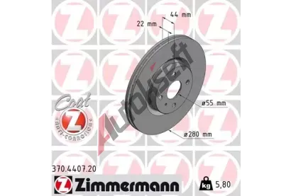 ZIMMERMANN Brzdov kotou COAT Z - 280 mm ZIM 370.4407.20, 370.4407.20