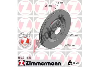 ZIMMERMANN Brzdov kotou COAT Z - 320 mm ZIM 380.2118.20, 380.2118.20