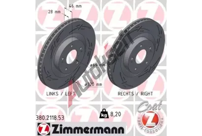 ZIMMERMANN Brzdov kotou BLACK Z - 320 mm ZIM 380.2118.53, 380.2118.53