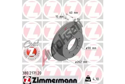 ZIMMERMANN Brzdov kotou COAT Z - 262 mm ZIM 380.2171.20, 380.2171.20