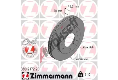 ZIMMERMANN Brzdov kotou COAT Z - 294 mm ZIM 380.2172.20, 380.2172.20