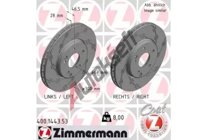 ZIMMERMANN Brzdov kotou BLACK Z - 300 mm ZIM 400.1443.53, 400.1443.53