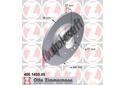 ZIMMERMANN Brzdov kotou - 290 mm ZIM 400.1450.00, 400.1450.00