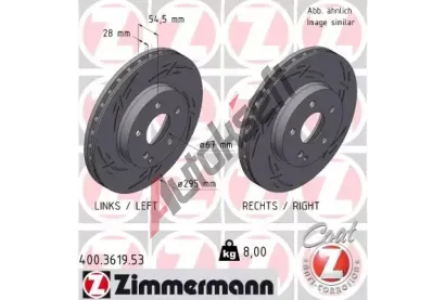ZIMMERMANN Brzdov kotou BLACK Z - 295 mm ZIM 400.3619.53, 400.3619.53
