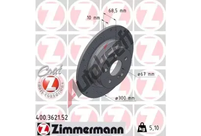 ZIMMERMANN Brzdov kotou SPORT COAT Z - 300 mm ZIM 400.3621.52, 400.3621.52