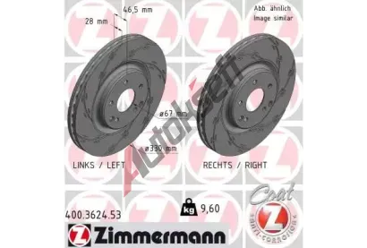 ZIMMERMANN Brzdov kotou BLACK Z - 330 mm ZIM 400.3624.53, 400.3624.53
