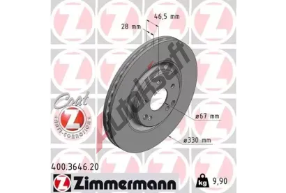 ZIMMERMANN Brzdov kotou COAT Z - 330 mm ZIM 400.3646.20, 400.3646.20