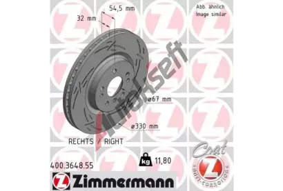 ZIMMERMANN Brzdov kotou BLACK Z - 330 mm ZIM 400.3648.55, 400.3648.55