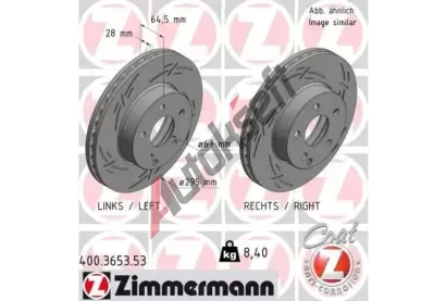 ZIMMERMANN Brzdov kotou BLACK Z - 295 mm ZIM 400.3653.53, 400.3653.53