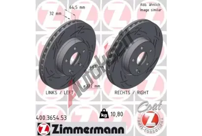 ZIMMERMANN Brzdov kotou BLACK Z - 322 mm ZIM 400.3654.53, 400.3654.53