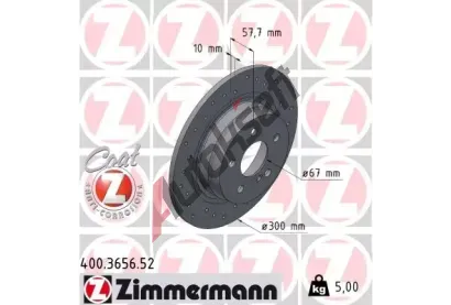 ZIMMERMANN Brzdov kotou SPORT COAT Z - 300 mm ZIM 400.3656.52, 400.3656.52