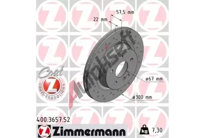 ZIMMERMANN Brzdov kotou SPORT COAT Z - 300 mm ZIM 400.3657.52, 400.3657.52