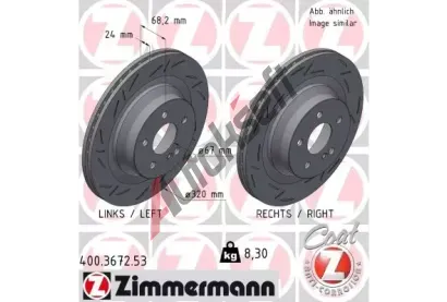ZIMMERMANN Brzdov kotou BLACK Z 320 mm ZIM 400.3672.53, 400.3672.53