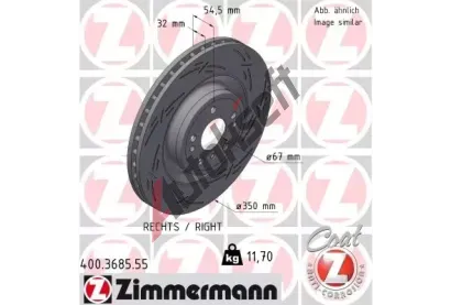 ZIMMERMANN Brzdov kotou BLACK Z 350 mm ZIM 400.3685.55, 400.3685.55