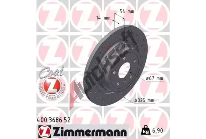 ZIMMERMANN Brzdový kotouč SPORT Z - 325 mm ZIM 400.3686.52, 400.3686.52 ZIMMERMANN Brzdový kotouč SPORT Z - 325 mm ZIM 400.3686.52, 400.3686.52