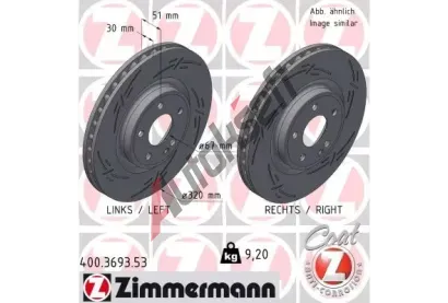 ZIMMERMANN Brzdov kotou BLACK Z - 320 mm ZIM 400.3693.53, 400.3693.53