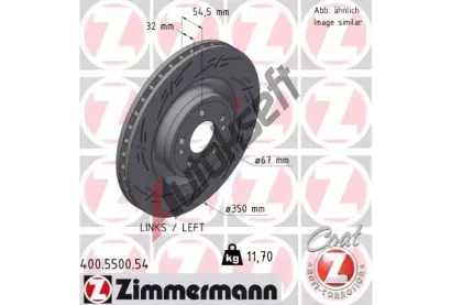 ZIMMERMANN Brzdov kotou BLACK Z 350 mm ZIM 400.5500.54, 400.5500.54