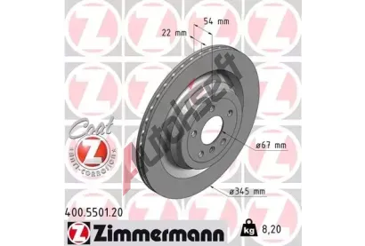 ZIMMERMANN Brzdov kotou COAT Z - 345 mm ZIM 400.5501.20, 400.5501.20