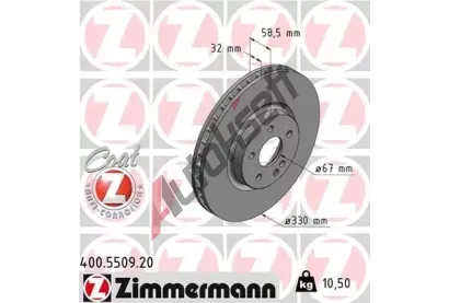 ZIMMERMANN Brzdov kotou COAT Z - 330 mm ZIM 400.5509.20, 400.5509.20