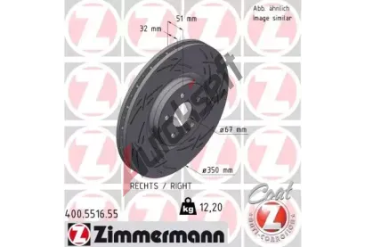 ZIMMERMANN Brzdov kotou BLACK Z 350 mm ZIM 400.5516.55, 400.5516.55