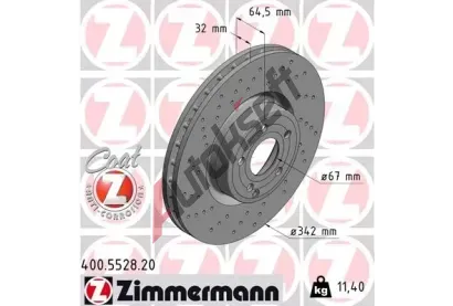 ZIMMERMANN Brzdov� kotou� COAT Z - 342 mm ZIM 400.5528.20, 400.5528.20