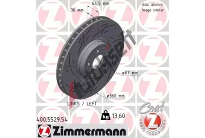 ZIMMERMANN Brzdov� kotou� BLACK Z ZIM 400.5529.54, 400.5529.54
