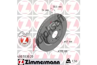 ZIMMERMANN Brzdov kotou COAT Z - 320 mm ZIM 400.5530.20, 400.5530.20