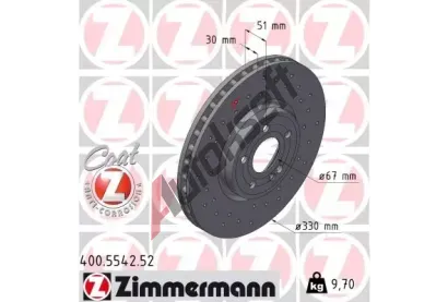 ZIMMERMANN Brzdový kotouč SPORT Z - 330 mm ZIM 400.5542.52, 400.5542.52 ZIMMERMANN Brzdový kotouč SPORT Z - 330 mm ZIM 400.5542.52, 400.5542.52