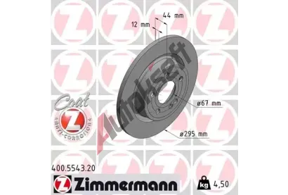 ZIMMERMANN Brzdov kotou COAT Z - 295 mm ZIM 400.5543.20, 400.5543.20